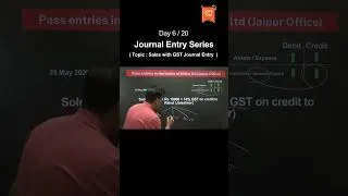 Thumbnail: Sales  with GST journal entries | Part 6 /20  of Journal Entry series