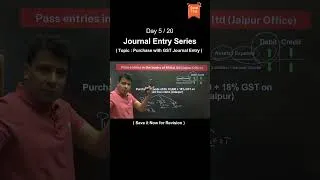 Thumbnail: Purchase with GST journal entries | Part 5 /20  of Journal Entry series