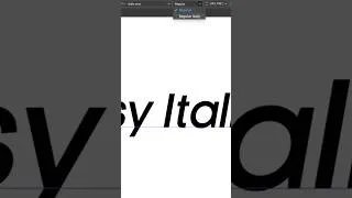 Thumbnail: 🤯 Quickly make italic fonts the easy way #shorts #glyphs #graphicdesign