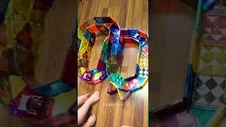 Thumbnail: DIY Magnetic Tiles Racetrack Building Set for Kids