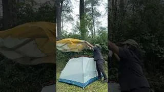 Thumbnail: relaxing rain during solo camping #camping #outdoors