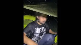 Thumbnail: solo camping heavy rainstorm #shorts #camping