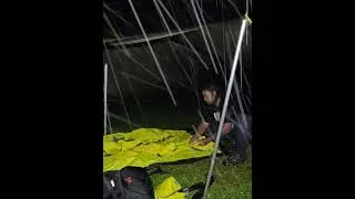 Thumbnail: solo camping heavy rainstorm #shorts #camping