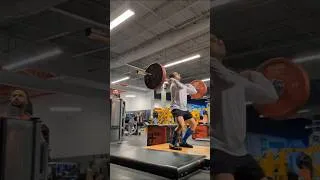 Thumbnail: Hang clean + push press @ 70kg/155lbs 3x3 #shorts #weightlifting #olympicweightlifting #fitness