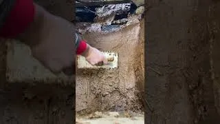Thumbnail: No Cement. Just Soil, Straw & Stone Fireplace 🔥