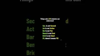 Thumbnail: Things only law students can understand #law #lawyer #advocate