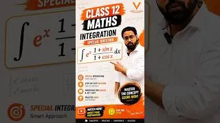 Thumbnail: Class 12 Maths 🔥 Integration | ∫eˣ(1+sin x)/(1+cos x) dx | Smart Trick #Shorts