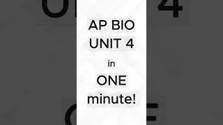 Thumbnail: AP Bio Unit 4 Review in ONE Minute! #apbio #collegeboard #science #biology #apbiology #education