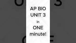 Thumbnail: AP Bio Unit 3 Review in ONE Minute! #apbio #science #collegeboard #biology #apbiology #education