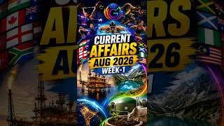 Thumbnail: 🗞️CURRENT AFFAIRS AUGUST 2026 | WEEK 1 🔥