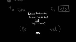 Thumbnail: 8 Basics of Coding Every Beginner must know | College Placement Guide ✅ #college #placements