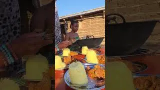 Thumbnail: Typical African village way of sharing meal to our family #africanfood #shorts #villagevlog