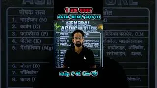 Thumbnail: अब ये एग्रीकल्चर का प्रश्न गलत नहीं होग़ा # #agricultureadda #dailyclass #shortsfeed