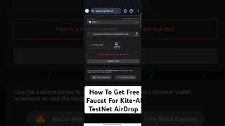 Thumbnail: How To Get Free Faucet For Kite-AI TestNet AirDrop