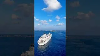Thumbnail: Where the ocean meets elegance — Crystal Symphony gracing the blues of Malé Harbour. #dji
