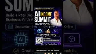 Thumbnail: learn how to create digital products with AI.  Register: https://tinyurl.com/AIINCOMESUMMIT2026