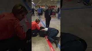 Thumbnail: Drunk Passenger Collapses in Front of Airline Crew #airline #shorts