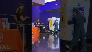 Thumbnail: Can you sneak into a movie theatre using the world’s largest popcorn bucket?