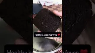 Thumbnail: Healthy brownie in air fryer ♥️ #healthybrownies #viralshorts #trendingshorts #airfryerrecipes