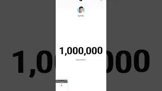 Thumbnail: 1 Million Subscribers Count #subscribercount #1million #1millionsubscribers #ajitkr #10lakhs