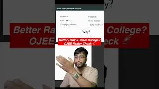 Thumbnail: Better Rank ≠ Better College? OJEE Reality Check 🚨 #ojee2026 #ojeecounselling2026 #ojeecounselling