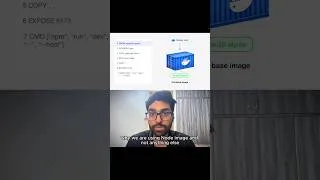 Thumbnail: Stop Copy-Pasting Dockerfiles. Understand Them Instead #shorts