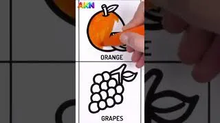 Thumbnail: Drawing Fruits with BIG Markers!   #2 #shorts