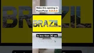 Thumbnail: 🔥COOL Opening to SPICE UP your presentation game!!! #powerpoint #brazil #presentation #slides