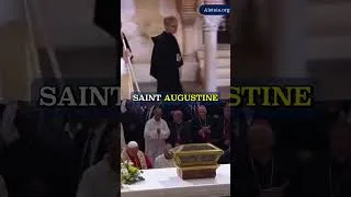 Thumbnail: Full Circle Moment   #popeleoxiv #shorts #relics #augustine #vatican