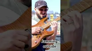 Thumbnail: It was sunny but cold out there 😅🎸💪