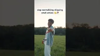 Thumbnail: stop normalizing skipping small artists #shorts #singing #music