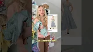 Thumbnail: Day 1374 of sewing clothes I can’t afford out of thrifted bedsheets 😂 #thriftflip #sewingprojects