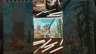 Thumbnail: Drawing a Video Game in my Sketchbook!! #art #shorts