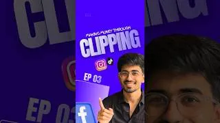 Thumbnail: Make your first $100 through Clipping (with less than 500 followers) #clipping #alisolanki #shorts