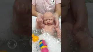 Thumbnail: Bath Time! 🛁 With Silicone Baby Mimi🫧💗 #SiliconeBaby #FullBodySilicone RebornDolls #Mimi #Aliyah