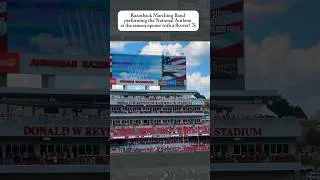 Thumbnail: Razorback Marching Band performing the National Anthem at the season opener with a flyover! ✈️