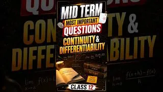 Thumbnail: Continuity & Differentiability Most Important PYQ’s | Mid Term Exam Class 12 Maths | Half Yearly