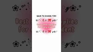 Thumbnail: Best school supplies for every student | BACK TO SCHOOL TIPS 📚