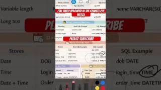 Thumbnail: Sql datatype Part-2📈#trendingshorts #viralshort #ytshorts @AlltheBasics-19