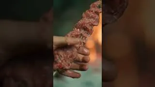 Thumbnail: 🌿 Bushcraft Kebab Like You’ve Never Seen Before! 🏕️🔥