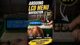 Thumbnail: Arduino LCD Menu Navigation | 16x2 I2C LCD Tutorial #Shorts