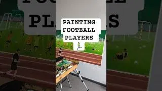 Thumbnail: Painting a live football match in oil 🖌️⚽ Fine details