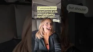Thumbnail: 7 Unconventional travel products you probably haven't used but should! #shorts #travelessentials