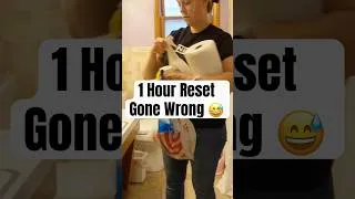Thumbnail: I tried to reset my house in 1 hour... 😅 #1hourreset #cleaningmotivation #realisticcleaning