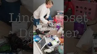 Thumbnail: Extreme Small Linen Closet Organization and Declutter #linencloset #decluttermotivation