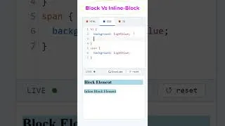 Thumbnail: Block Vs Inline Block Element in HTML #coding #website #htmltutorial