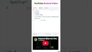 Thumbnail: HTML Video Embed using Iframe #coding #htmltutorial #csstutorial