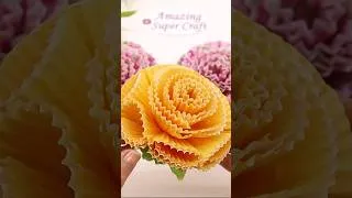 Thumbnail: 🌹 ROSE Flower from Cupcake Liners! 🤩 Wow!  Super Easy #paperrose #cupcakediy #paperflowersdiy #DIY