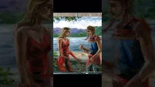 Thumbnail: Secret of Mana Painting, Primm and Randi
