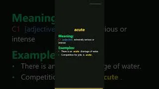 Thumbnail: Acute Meaning | Acute Definition | Pronunciation & Examples | Adjective